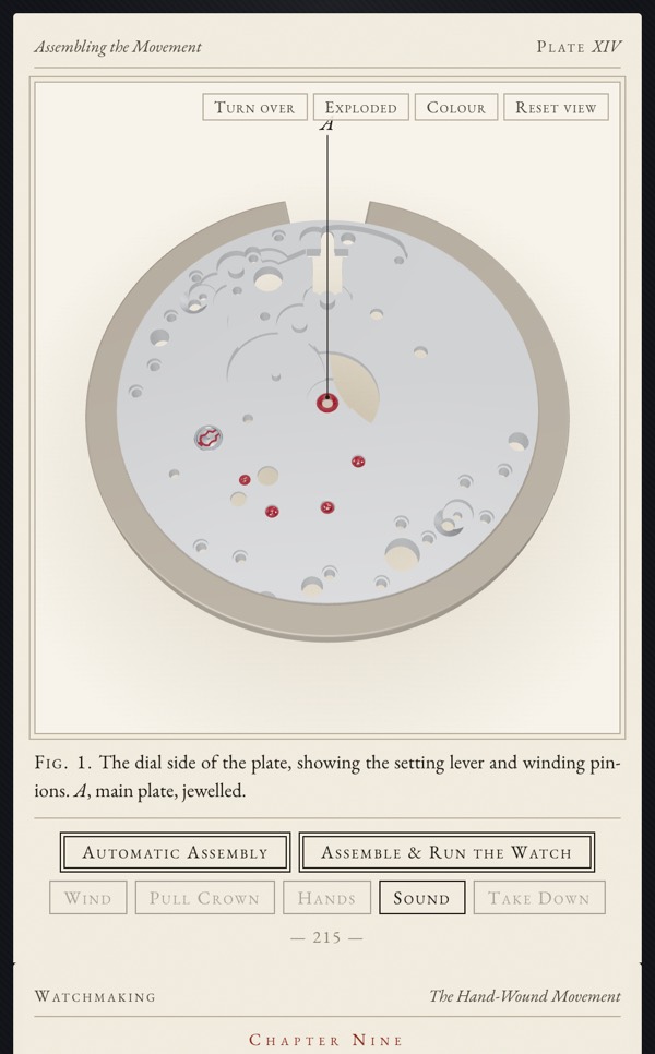 The game on a phone: the figure page with the bare main plate above the controls.